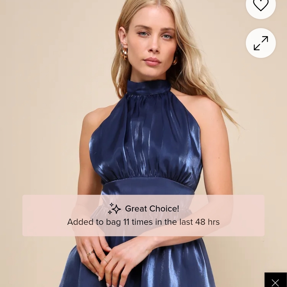 Lulu's Navy Blue Prom Dress